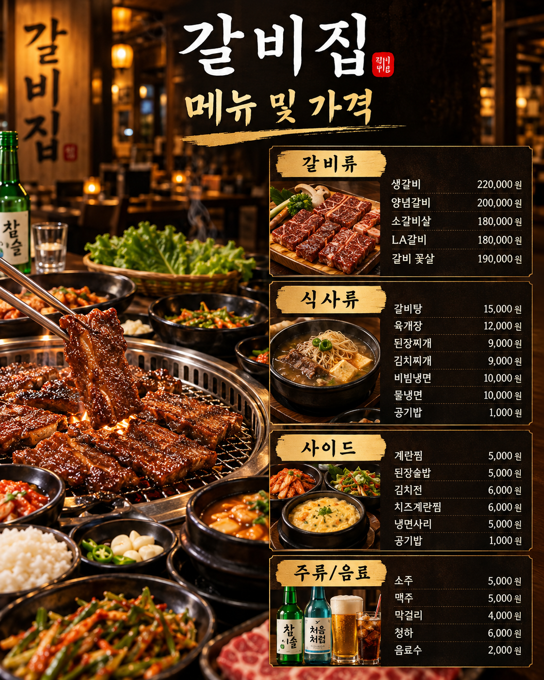 로컬 4대 허브 [샘플] 갈비집 운영 후 사진