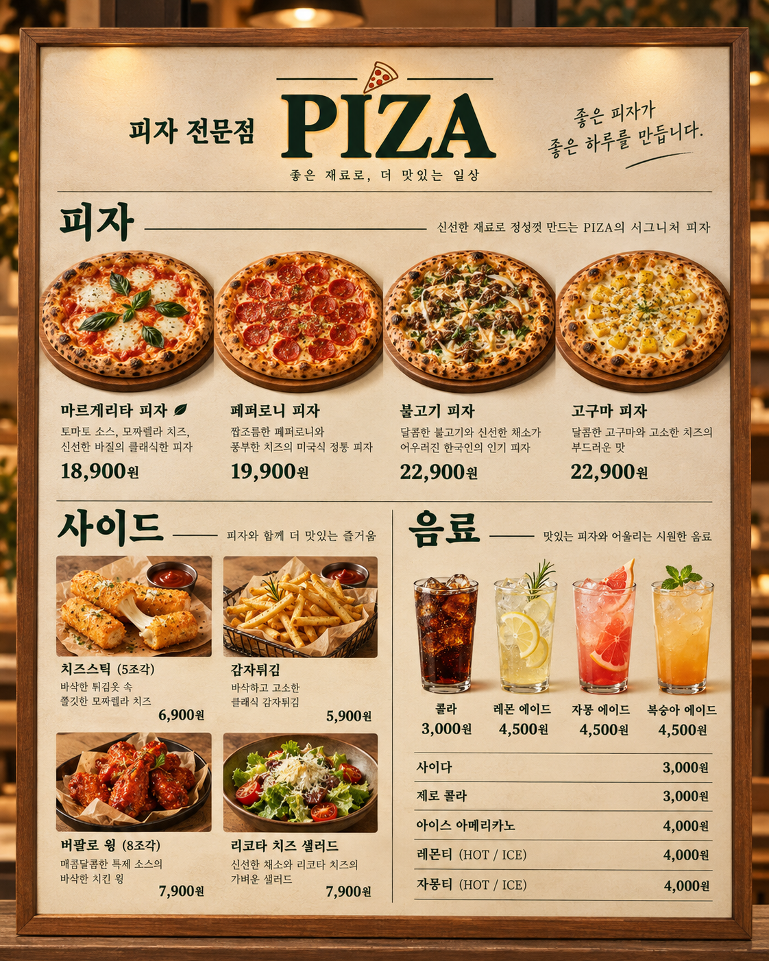로컬 4대 허브 [샘플] 피자집 운영 후 사진
