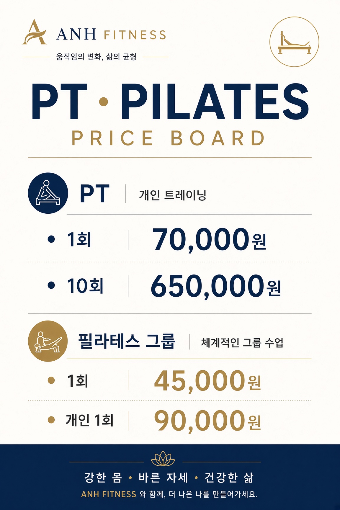 로컬 4대 허브 [샘플] 헬스·필라테스 운영 후 사진