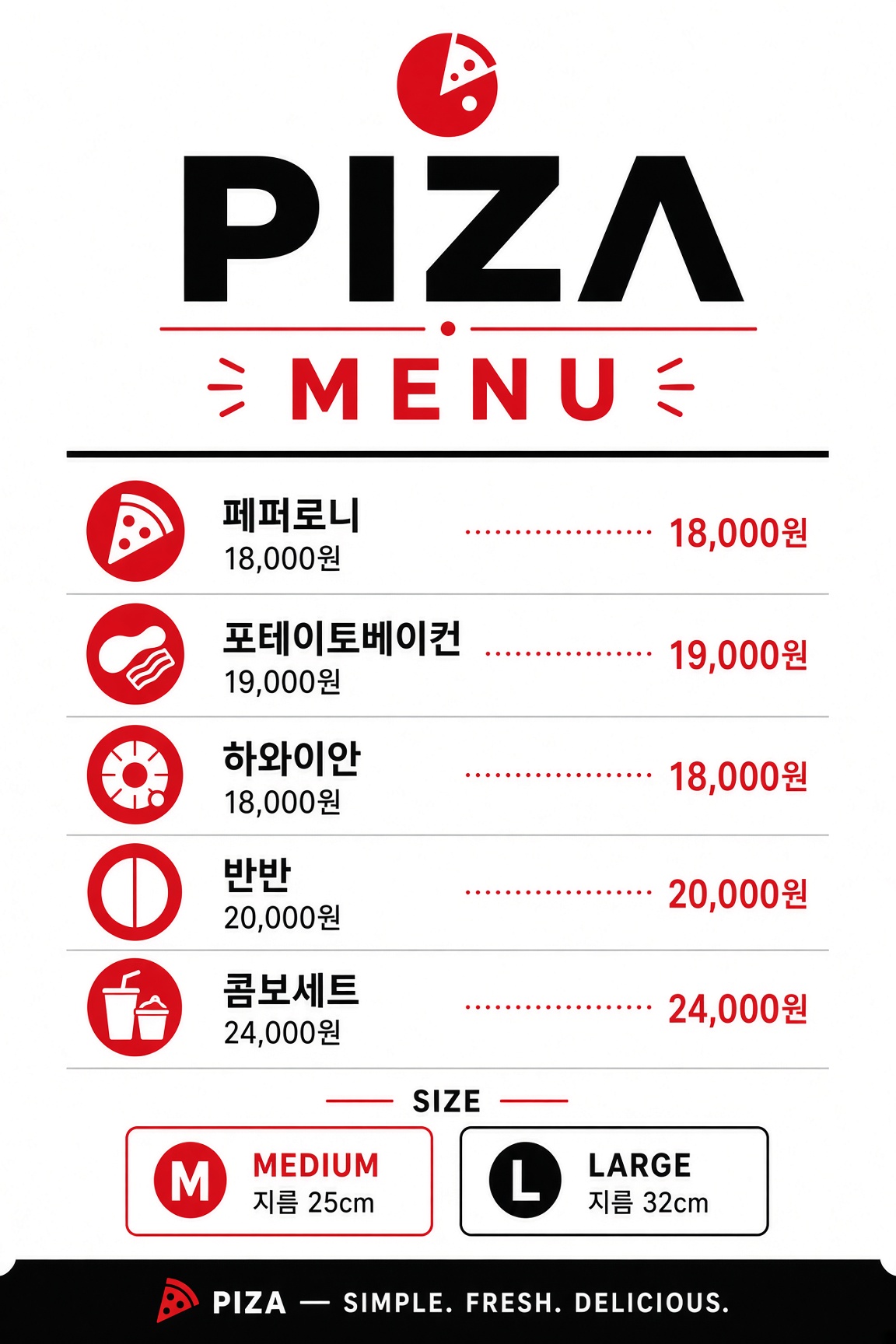 로컬 4대 허브 [샘플] 피자집 운영 후 사진