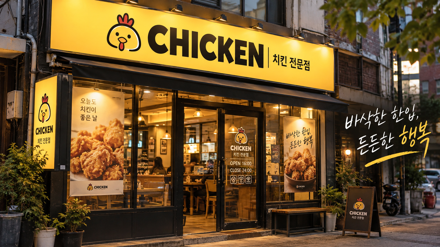 로컬 4대 허브 [샘플] 치킨집 운영 후 대표 사진