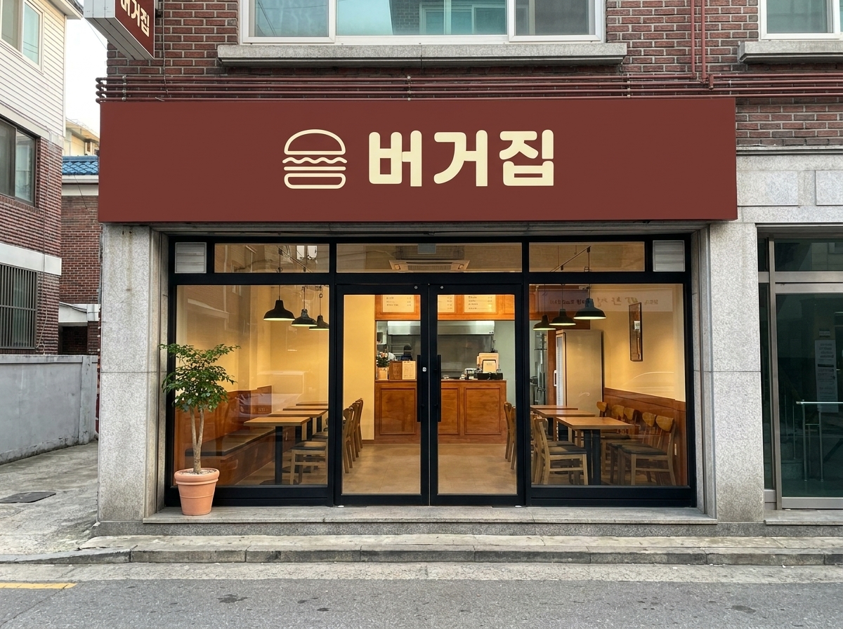 로컬 4대 허브 [샘플] 햄버거가게 운영 후 대표 사진