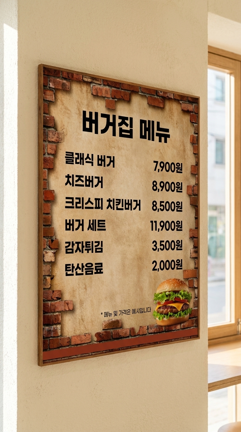 로컬 4대 허브 [샘플] 햄버거가게 운영 후 사진