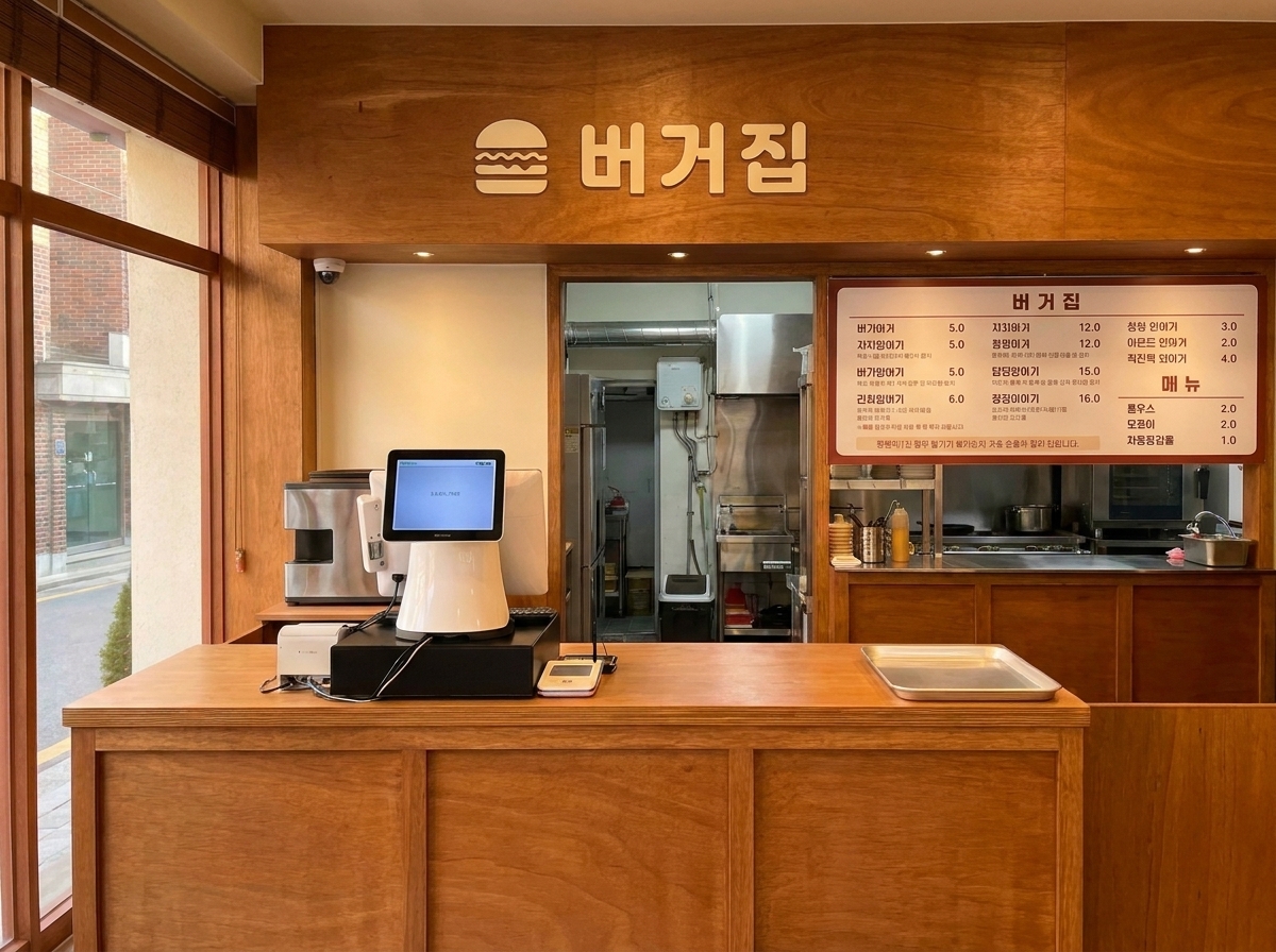 로컬 4대 허브 [샘플] 햄버거가게 운영 후 사진